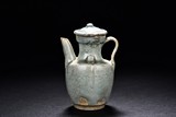 A YUE WARE CELADON GLAZED EWER