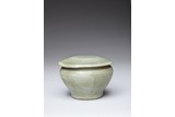 A LONGQUAN CELADON JAR AND COVER
