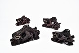 A SET OF FOUR HARDWOOD CHINESE MYTHICAL CREATURES