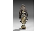 A GILT BRONZE STATUE OF BUDDHA