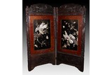 A LARGE JAPANESE 'EAGLES' TWO PIECE FLOOR SCREEN 
