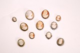 A SET OF 10 VICTORIAN CAMEO BROOCHES