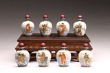 A SET OF EIGHT 'IMMORTALS' SNUFF BOTTLES