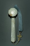 A CHINESE WHITE AND RUSSET JADE RUYI SCEPTER