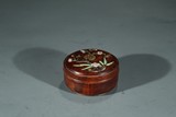 A CHINESE HUANGHUALI INLAID BOX AND COVER 