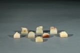 A GROUP OF EIGHT JADE SEALS