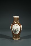 A CHINESE FAMILLE ROSE 'FLOWERS' TRI-NECK VASE 