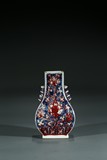 A CHINESE BLUE AND WHITE UNDERGLAZE RED VASE