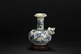 A CHINESE BLUE AND WHITE 'FLOWERS' POT-VASE 