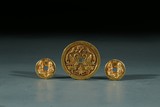 A SET OF THREE CHINESE PURE GOLD COINS