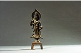A BRONZE FIGURE OF STANDING BODHISATTVA
