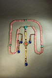 A TOURMALINE-LIKE BEAD NECKLACE  