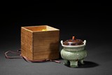 A LONGQUAN CELADON TRIPOD CENSER