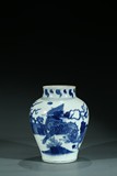 A CHINESE BLUE AND WHITE PHOENIX JAR