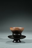 A CHINESE JIAN WARE BOWL WITH STAND