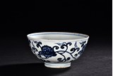 A CHINESE BLUE AND WHITE BOWL