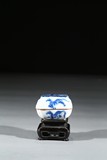 A BLUE AND WHITE 'PHOENIX AND DRAGON' PASTE BOX