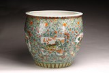 A CHINESE FAMILLE VERTE 'QILIN' JARDINIERE