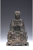 A BRONZE SEATED FIGURE OF DAOIST IMMORTAL
