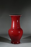 A LARGE RED GLAZED VASE