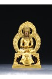 A GILT BRONZE FIGURE OF AMITAYUS