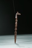 A TIBETAN IRON SILVER INLAID RITUAL SCEPTER