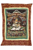 A TIBETAN THANGKA DEPICTING JAMBHALA