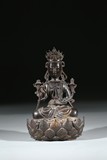 A BRONZE FIGURE OF SEATED BODHISATTVA