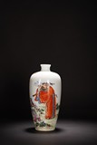 A CHINESE FAMILLE ROSE 'ZHONG KUI' VASE