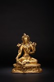 A SINO-TIBETAN GILT BRONZE FIGURE OF TARA