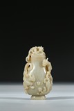 A WHITE JADE CARVED 'CHILONG' VASE