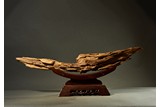 A NATURALISTIC AGARWOOD FORMATION WITH WOOD STAND