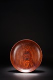 A CHINESE HARDWOOD CARVED DISH