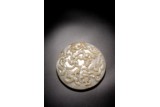 A CHINESE WHITE JADE 'CHILONG' DISC 