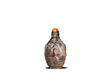 WANG XISAN: CRYSTAL INSIDE PAINTED 'LADY' SNUFF BOTTLE