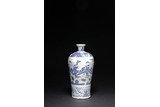 A BLUE AND WHITE 'FIGURES' VASE