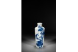 A CHINESE BLUE AND WHITE 'BIRD' VASE, WANG BU 