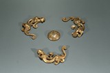 A GROUP OF GILT BRONZE CHILONG ORNAMENTS