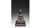 A BRONZE FIGURE OF AMITAYUS
