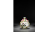 A CHINESE FAMILLE ROSE 'BIRDS' MOONFLASK