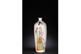 A LARGE CHINESE FAMILLE ROSE 'LADY' INSCRIBED VASE