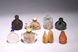 A GROUP OF EIGHT SNUFF BOTTLES