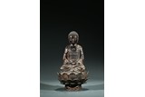 A CHINESE BRONZE FIGURE OF SEATED AMITABHA