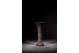 A CHINESE BRONZE 'TAOTIE' GU VASE 