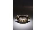 A CHINESE GILT SILVER 'RAM' CENSER 