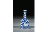 A BLUE AND WHITE 'DRAGON' VASE 