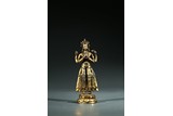 A GILT BRONZE FIGURE OF STANDING BODHISATTVA