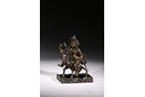 A BRONZE FIGURE OF TIBETAN GUARDIAN