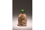 A GLASS INSIDE PAINTED LANDSCAPE SNUFF BOTTLE