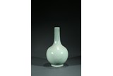 A LARGE CHINESE CELADON MOULDED VASE 